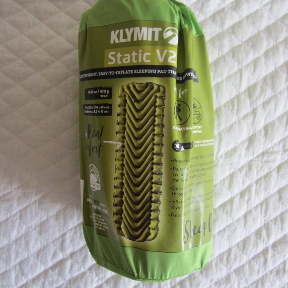 KLYMIT Other New Klymit Static V2 Lightweight Sleeping Pad Green